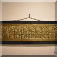 A18. Brass relief wall hanging. 8”h x 26”w - $60 